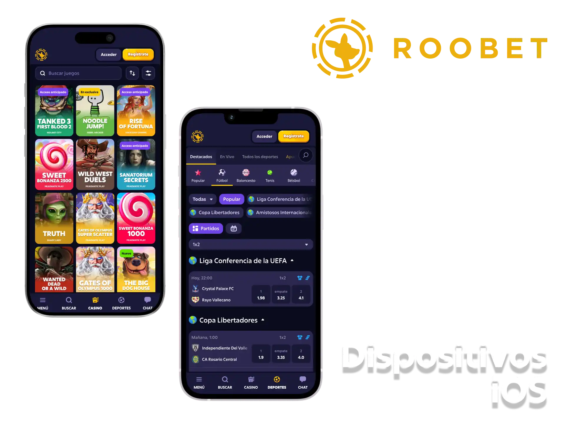 La aplicación de Roobet funciona correctamente en varios dispositivos iOS.