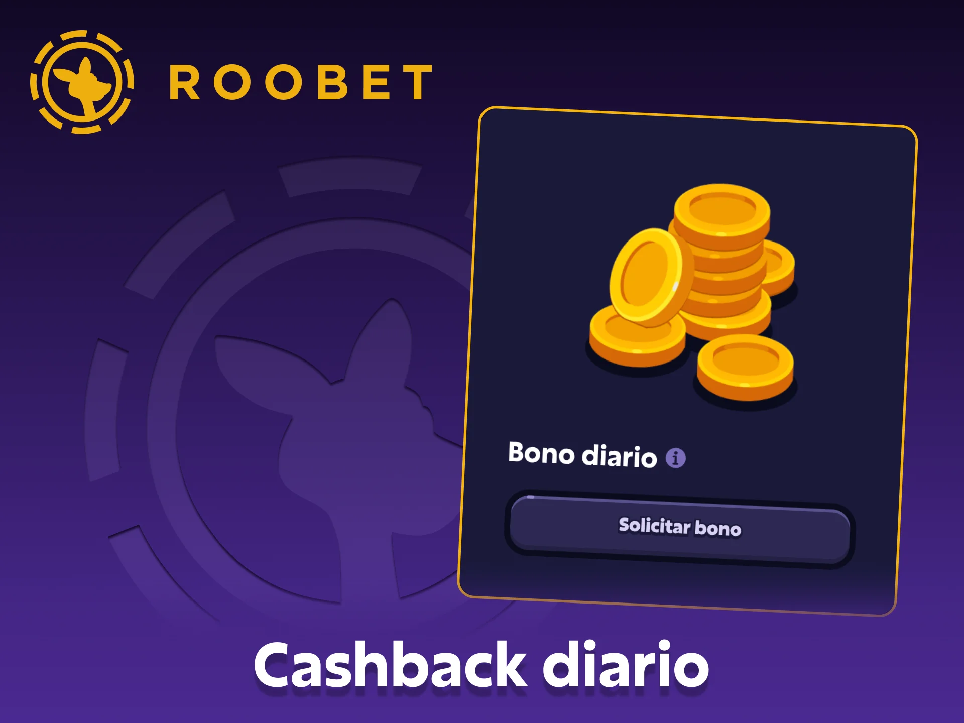 Obtén el bono principal de reembolso diario de casino en Roobet.