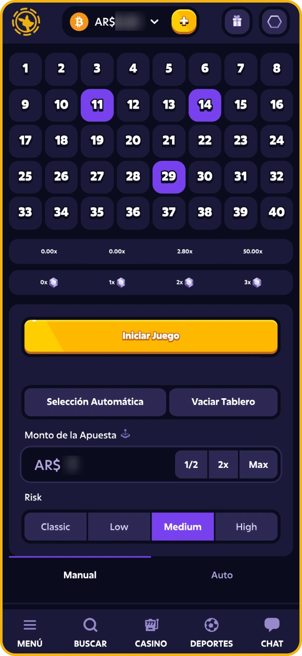 Empieza a jugar en Roobet para activar tu bono.