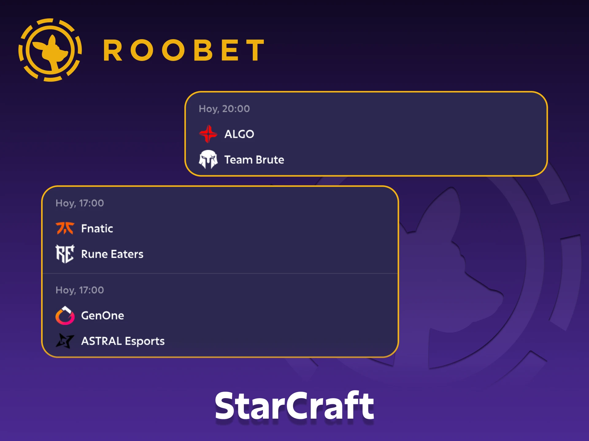 Encuentra mercados de Roobet para StarCraft II.