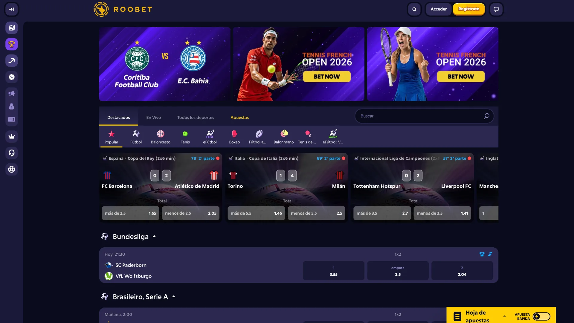 Realiza tu primera apuesta en el sitio de apuestas Roobet.