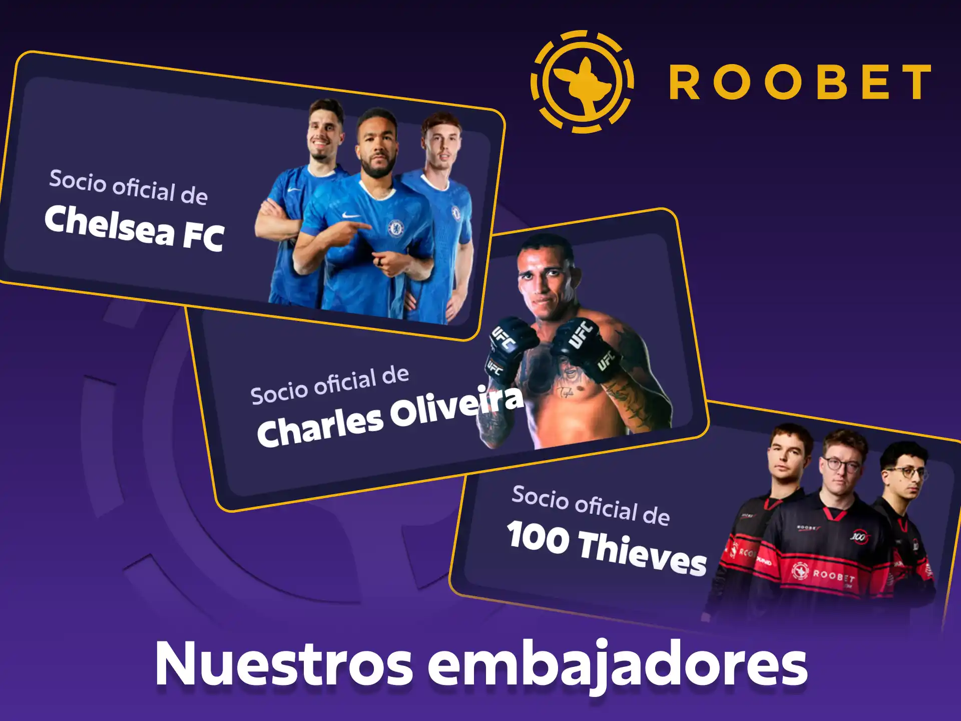 Roobet colabora con algunas de las marcas y figuras más reconocidas.