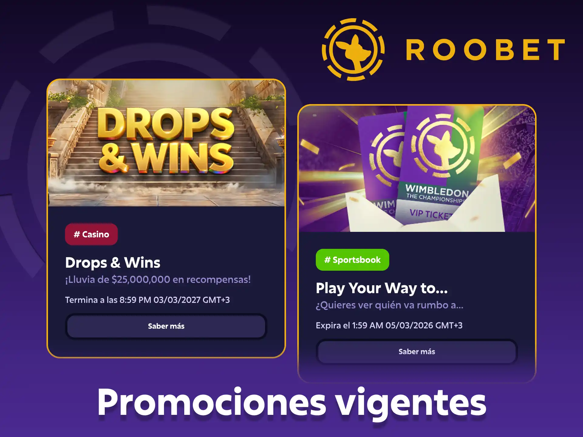 Roobet te ofrece generosos bonos y promociones para participar.