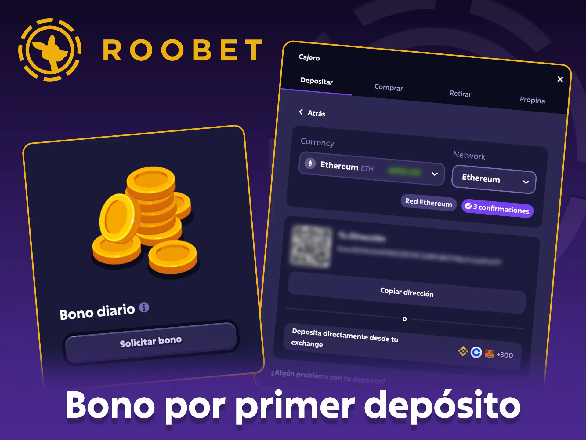 Aprovecha el bono por primer depósito de Roobet.