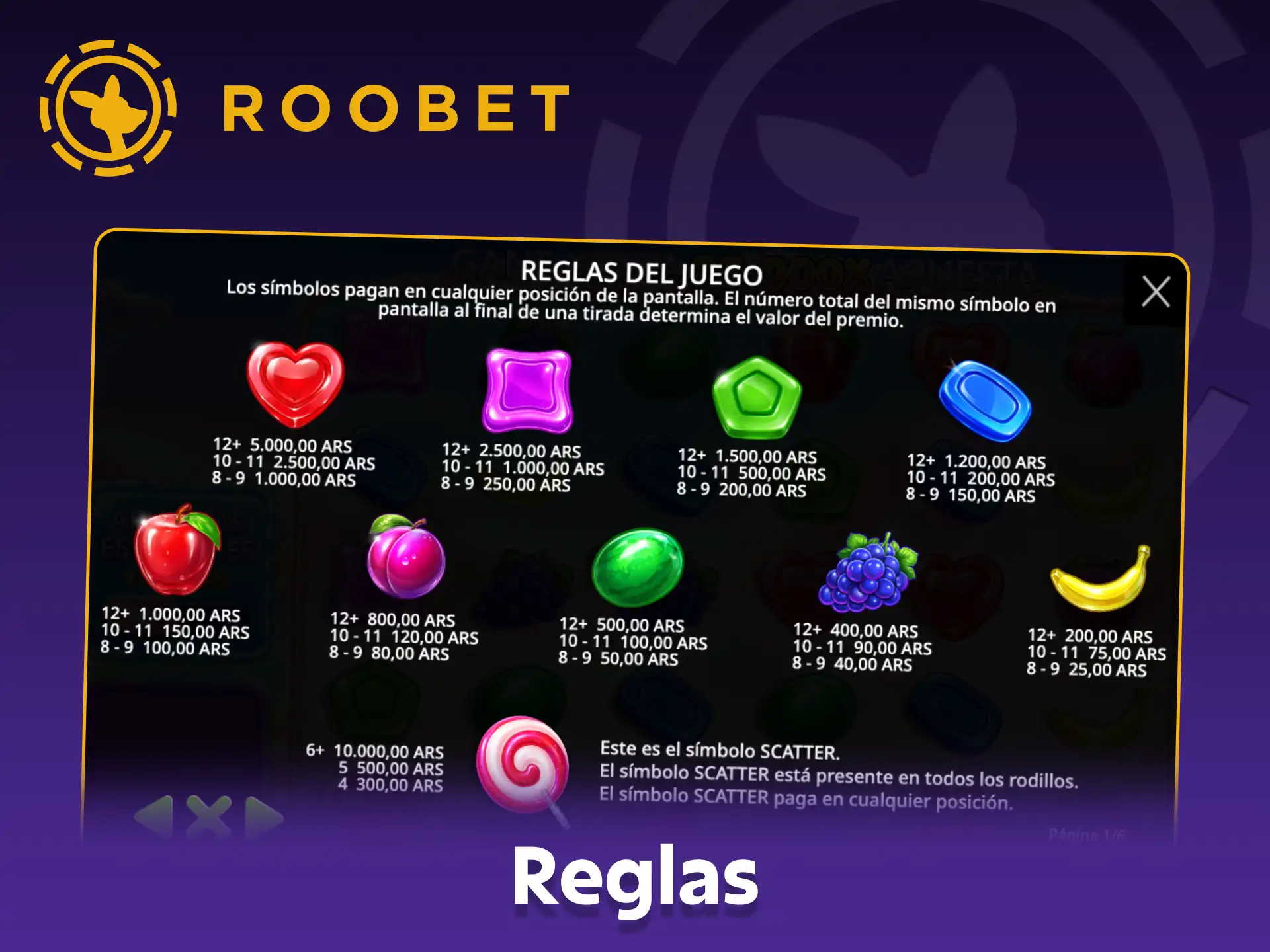 Aprende a jugar a Sweet Bonanza 2500 y gana en Roobet.