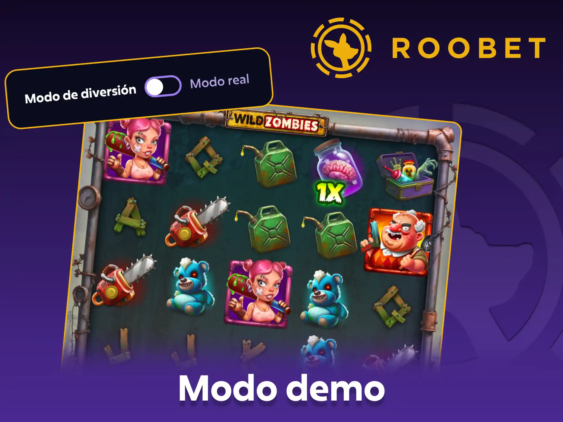 Puedes jugar al juego Wild Zombies en modo demo en Roobet.